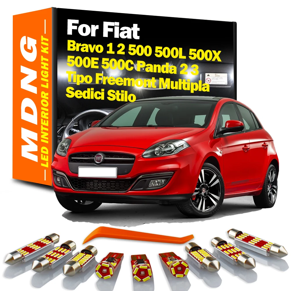 MDNG для Fiat Bravo 1 2 500 500L 500X 500E 500C Panda 3 Tipo Freemont Multipla Sedici Stilo Canbus Светодиодная Лампочка в