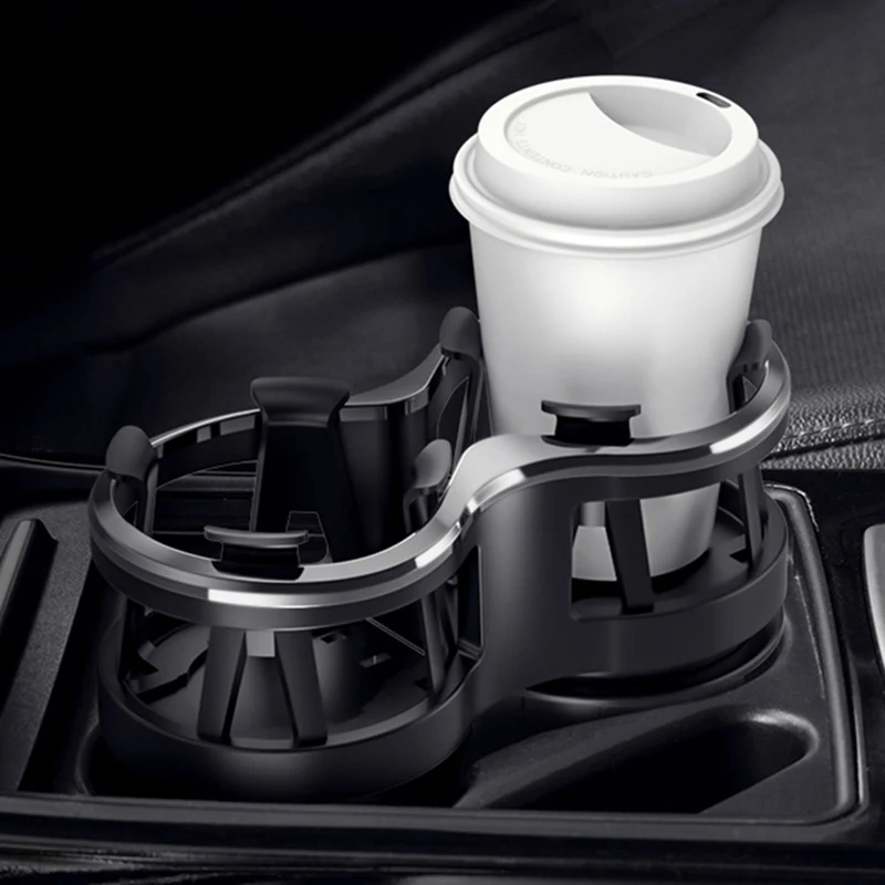 

Car Double Holes Drink Cup Holder Coffee Cup Support Insulation Bottle Stand Bracket Automotive Accessories