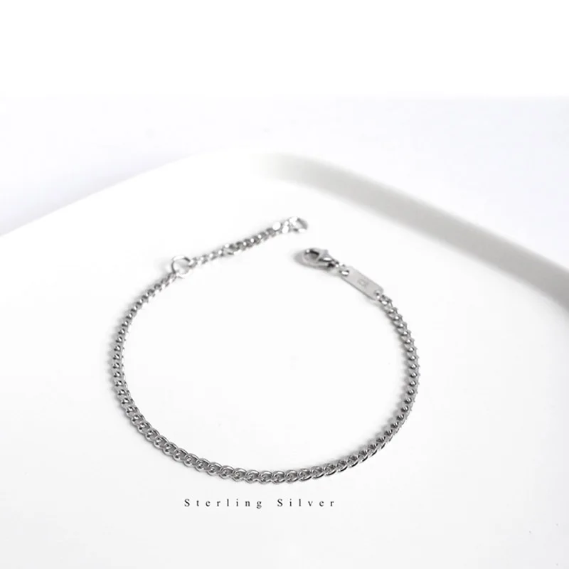 

Punk Fashion Chain Bracelets For Women Statement High Quality 925 Sterling Silver Bangle Party Gifts Hot Sale 2019