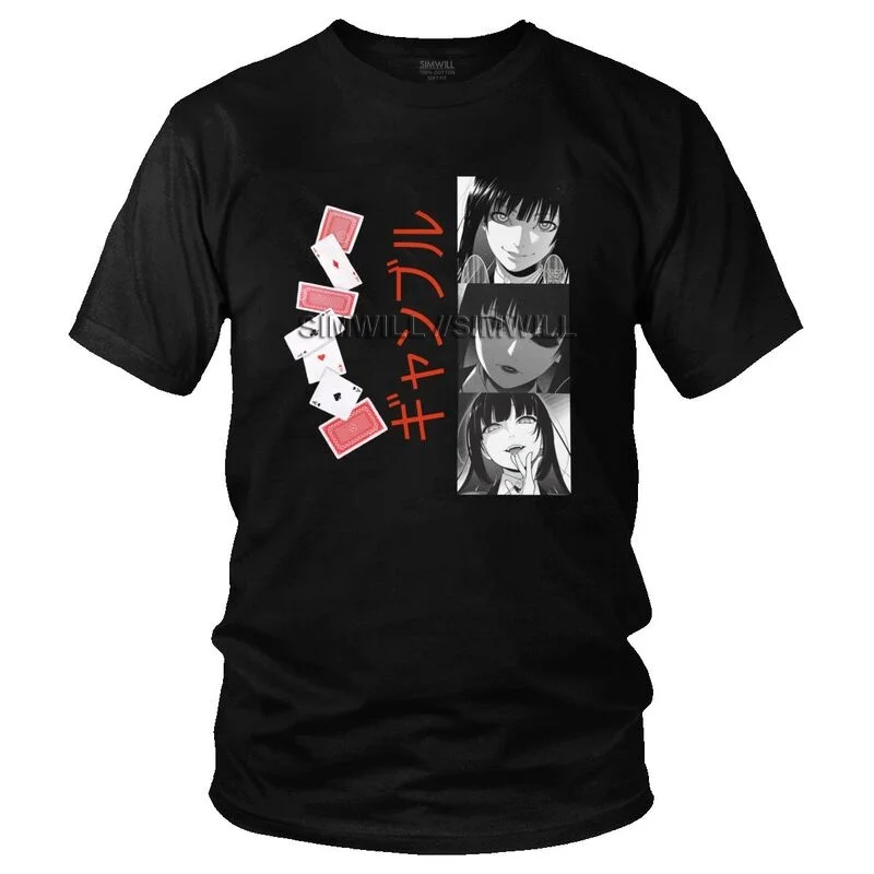 

Футболка Kakegurui Yumeko Jabami Мужская хлопковая футболка с принтом новинка футболка с коротким рукавом Аниме Манга компульсирующий геймблер футбо...