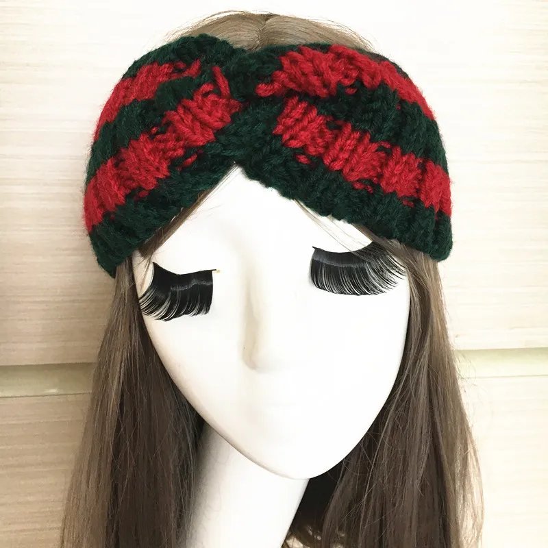 Вязаная повязка на голову для женщин с шерстью зимняя теплая полоса тюрбан