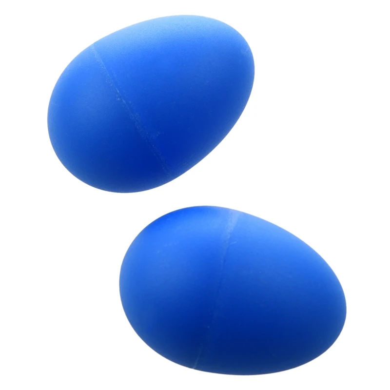 

1 Pair Plastic Percussion Musical Egg Maracas Shakers blue