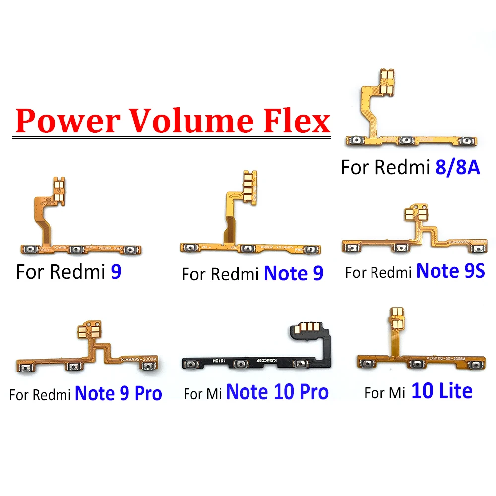 Гибкий кабель для Xiaomi Redmi 8 8A 9 9A 7A Note 9S 10 Pro Mi 10T|volume button|button flexpower volume button |