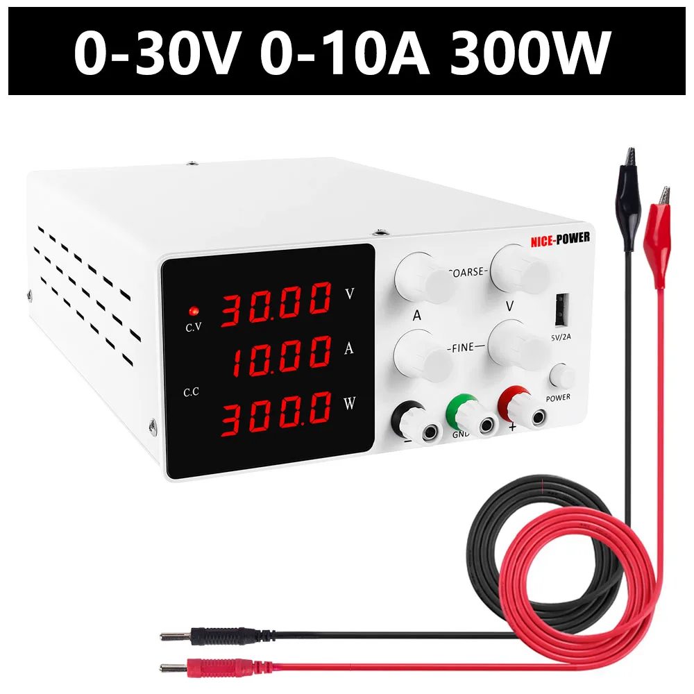 

Accurate Regulated DC Lab Power Supply Adjustable 60V 5A 30V 10A 120V 3A 4 Digits USB Voltage Regulator Switching Bench Source
