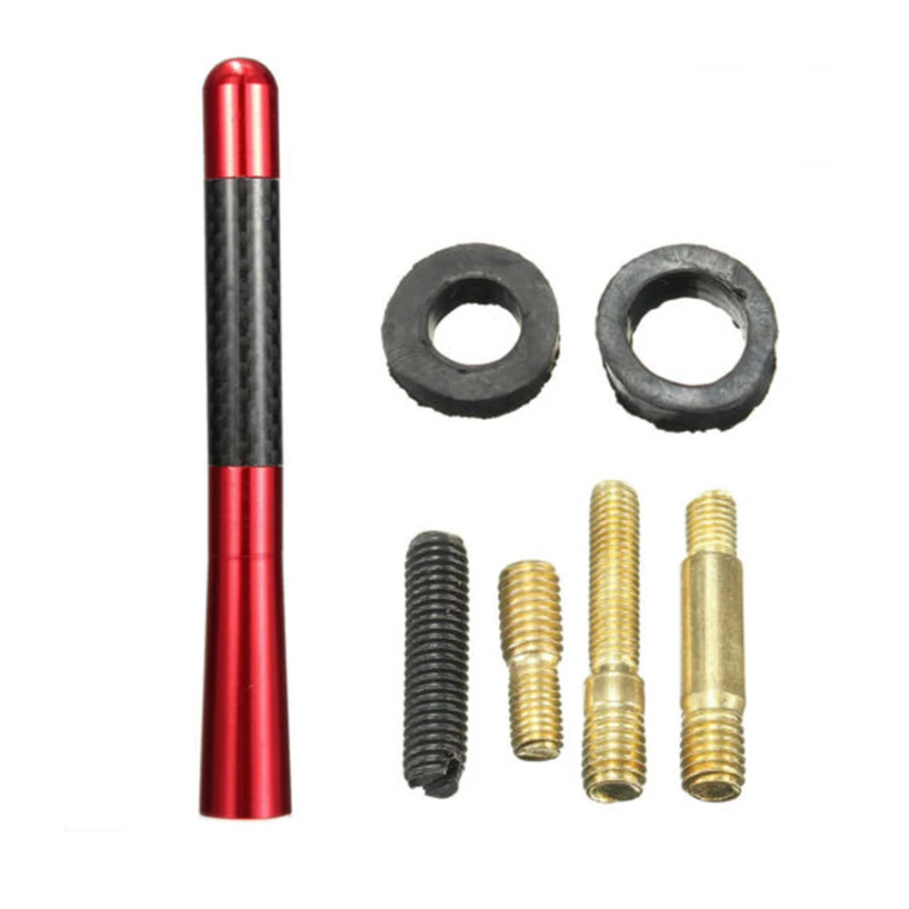 5 дюймовая автомобильная антенна из углеродного волокна FM красный комплект для