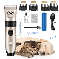 electrical dog hair trimmer usb charging pet hair clipper rechargeable low noise cat hair remover grooming hair cutter machine