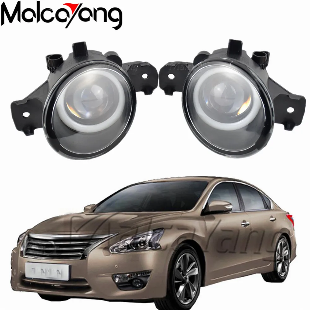 

2PCS Car Styling Angel eye+ LED Fog Lights Left /Right Front Fog Lamp For Nissan Teana J32 For Nissan Primera P12 2001-2008