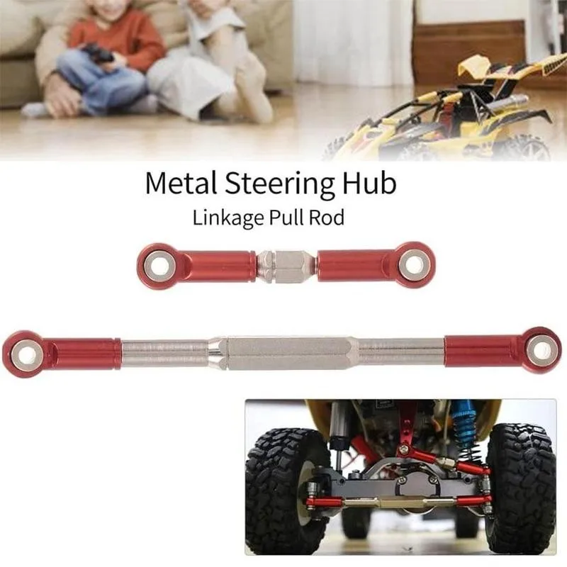 

RBR/C WPL Metal Steering Rod RC Remote Control Car Climbing Kit Upgrade Off-road Model Rod Modified Linkages DIY Pull Q0B3