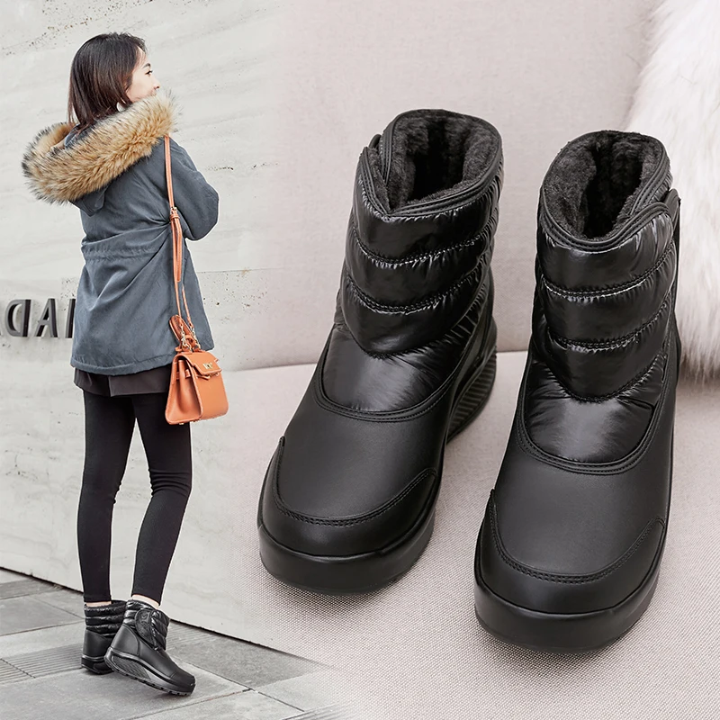 Черные высокие ботинки для фитнеса женские зимние кроссовки Zapatos De Mujer Deportivo