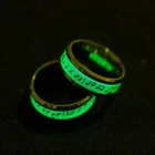 Новинка, светящиеся кольца BAECYT с музыкальными нотами для мужчин и женщин, кольца из нержавеющей стали с зеленсветильник Том, светящиеся в темноте, обручальные кольца, модные ювелирные изделия