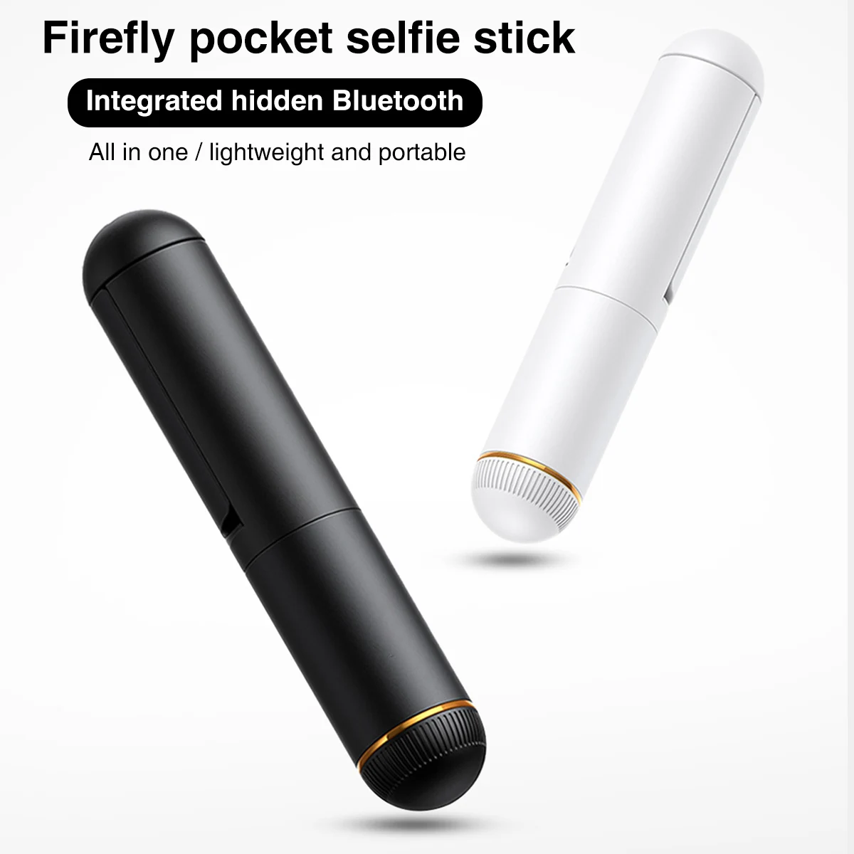 Wireless Bluetooth Selfie Stick Remote Control Mini Firefly Pocket Extendable Handheld Selfie Rod for iPhone Xiaomi HUAWEI VIVO