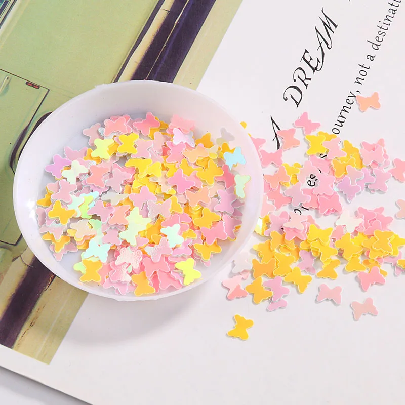 1000Pcs 5*6mm Butterfly Shape Loose Sequins Paillettes for Nails Beauty DIY Glitter Lady manicure wedding decoration confetti | Дом и сад