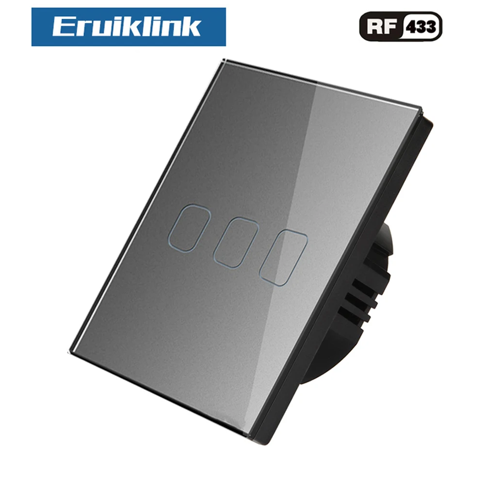 Eruiklink ЕС/Великобритания стандарт 1/2/3 Gang 1 Way дистанционный переключатель AC 110 ~ 250V