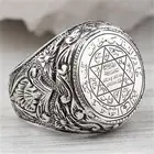 Мужское астрономическое кольцо с пятиконечной звездой, Ювелирное Украшение в ретро стиле, готический амулет на палец вечерние ний подарок для девушки