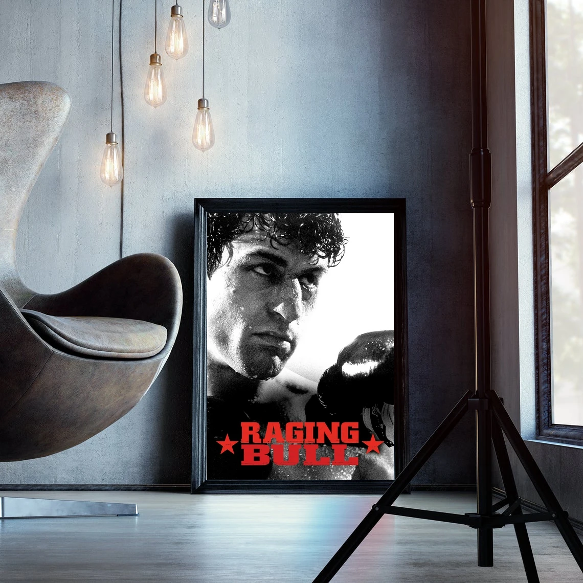 Постер фильма Рингский бык Мартинсский фильм Роберт Де Ниро Кэти Мориарти Джо