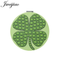 youhaken lucky clover mirrors heart love makeup mirrors double sides hand mirror new game small mirrors qf336