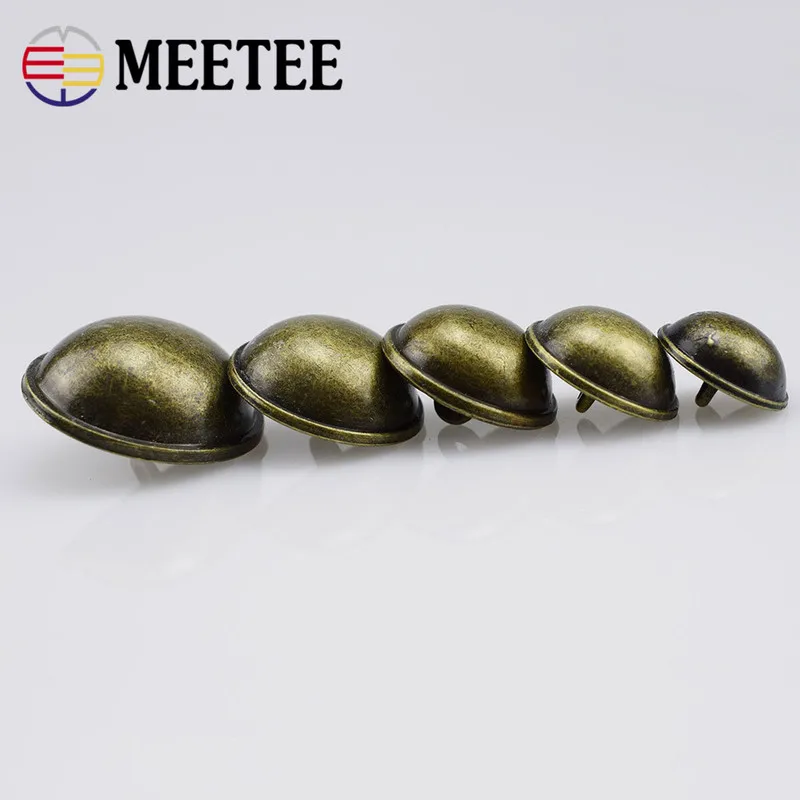 Meetee 10 шт 12-28 мм Высокое качество металлические кнопки Ретро латунные пальто