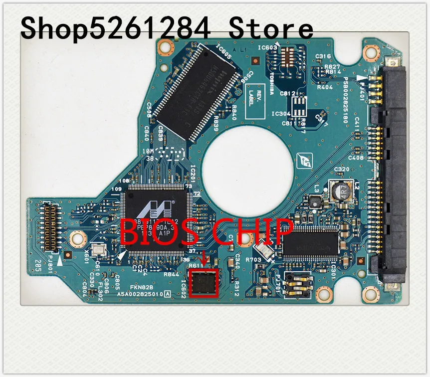 

Toshiba HDD PCB / G002825A / MK5075GSX, HDD2J94, HDD2J93 , HDD2J96, HDD2K51, HDD2M03, HDD2H85, HDD2L34, HDD2H83