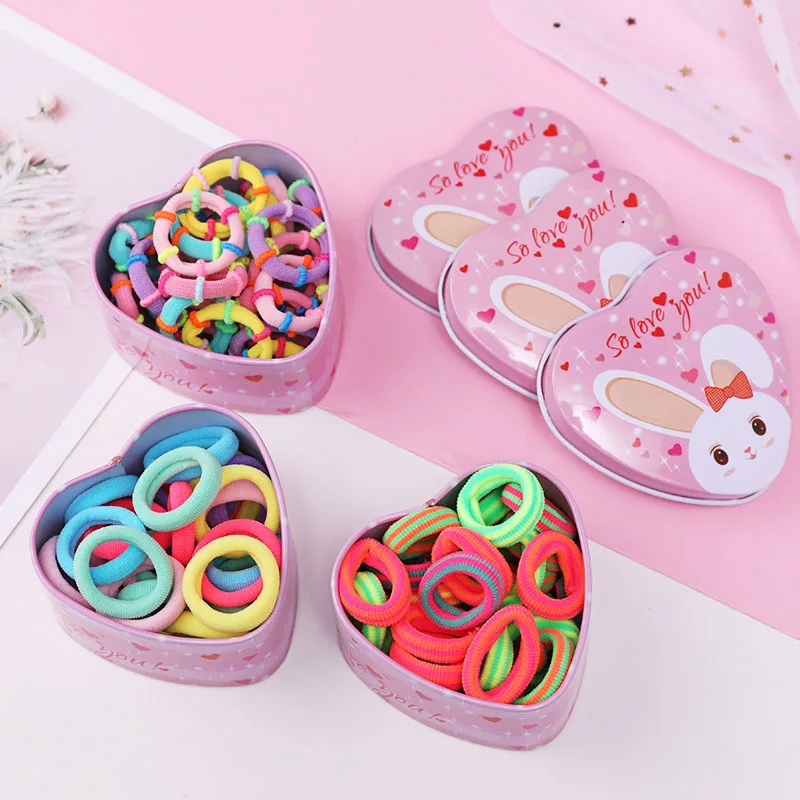30 шт./компл. красочные нейлоновые мягкие резинки для девочек держатель конского