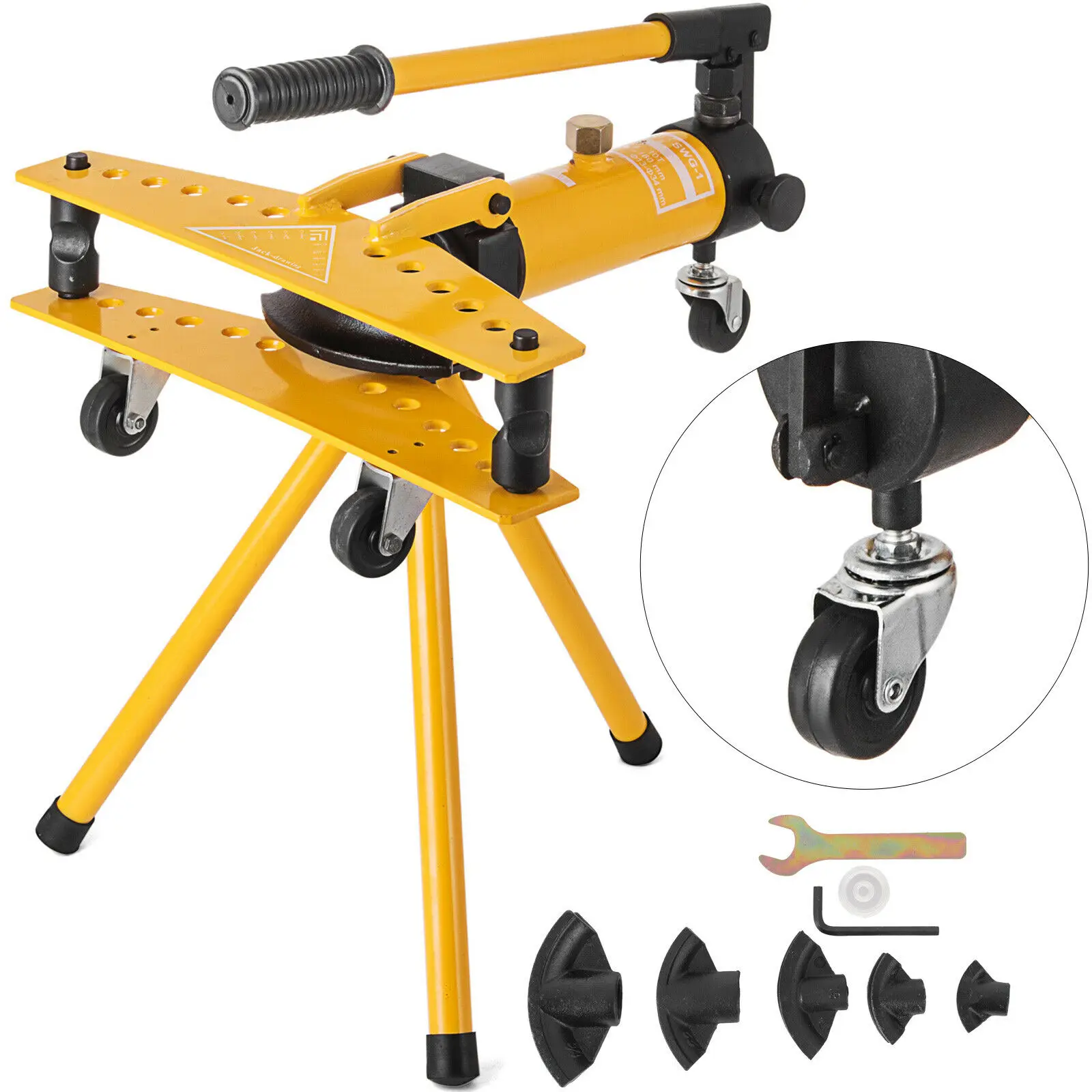 

16T Manual Pipe Bender Pipe Thickness 2.75-4.5mm Steel Tube Bending Press Outlet Outer Diameter 22mm-60mm