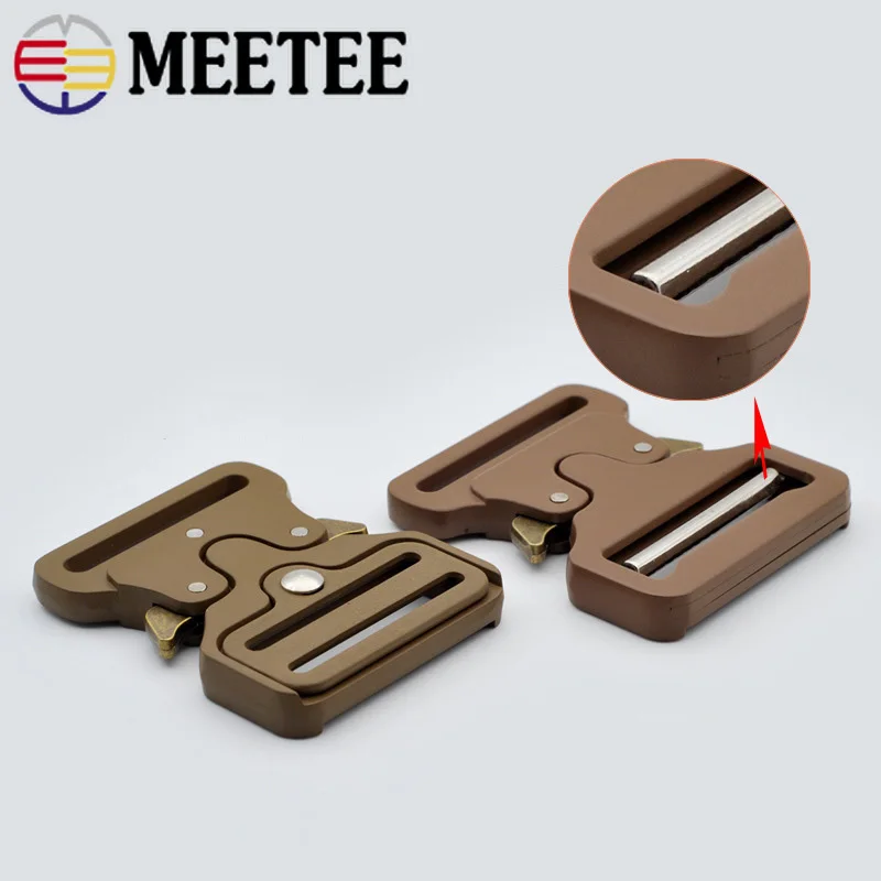 Meetee 1 шт./4 шт. ID25-50mm Пряжка из сплава Открытый тактический пояс ремень Регулировка пряжки DIY аксессуары для одежды YK032