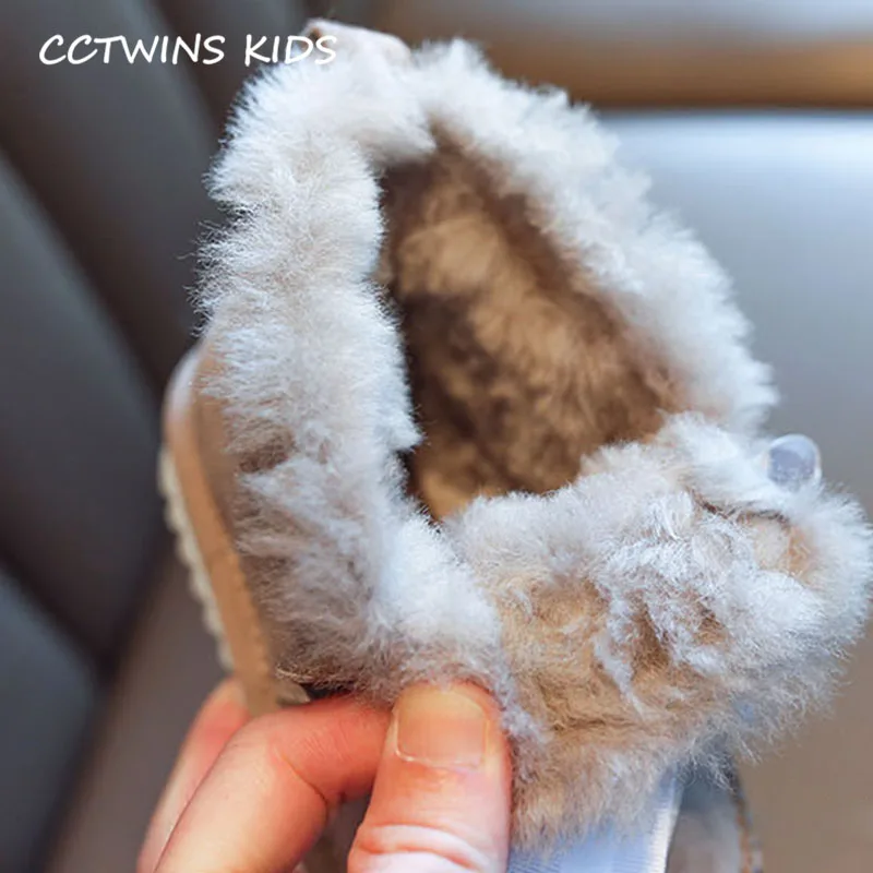 CCTWINS/детская обувь; коллекция года; модные зимние ботинки для детей; детская обувь из натуральной кожи; брендовые короткие ботинки с бабочкой для девочек; SNB154