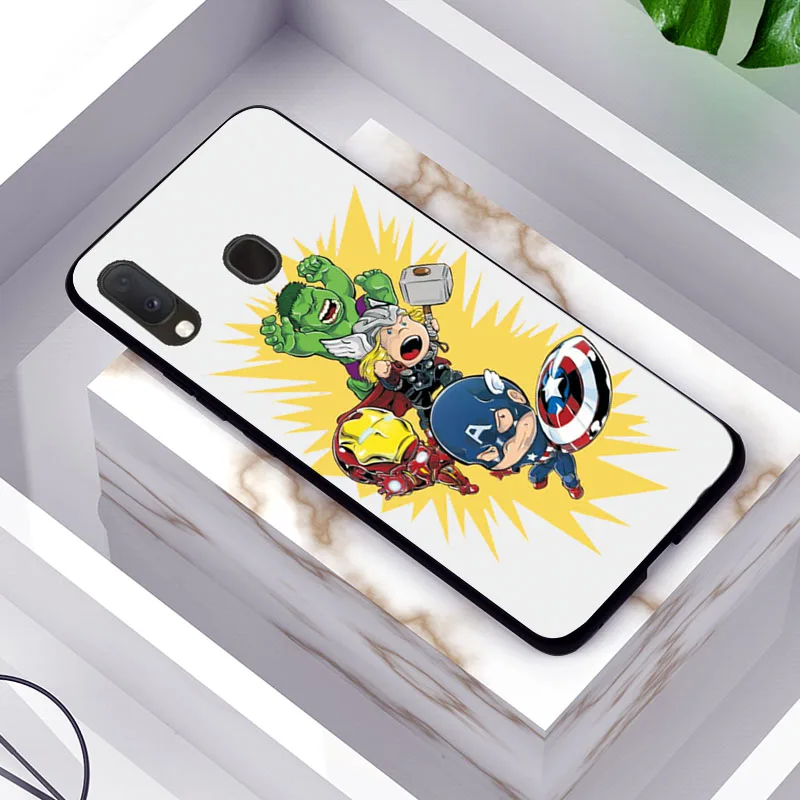 Чехлы Hero для samsung A20e A10 A30 A40 A50 A60 A70 чехол милый Капитан Америка черный ТПУ телефон Сумки для samsung Galaxy A20e чехол - Цвет: TPUBLK588