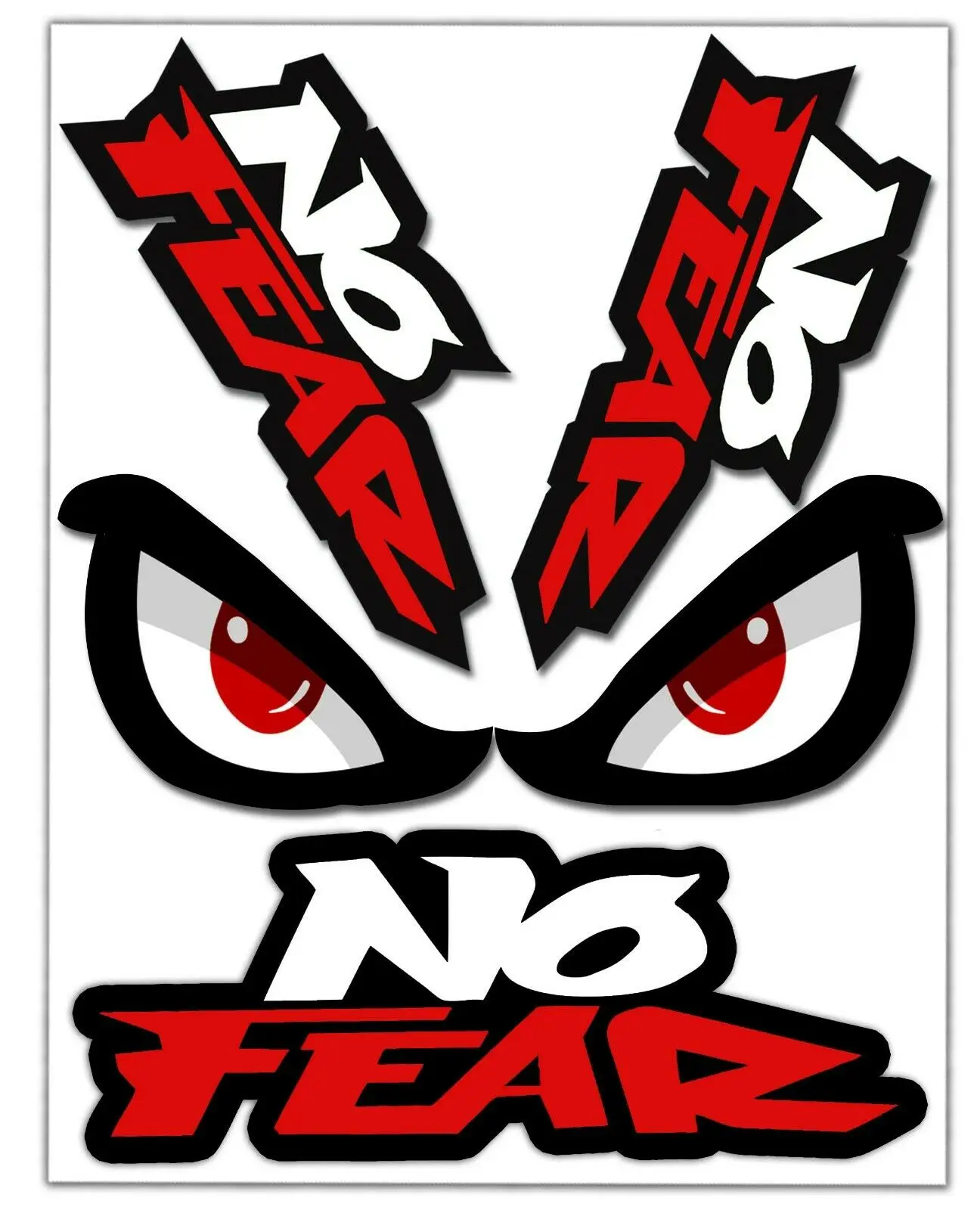 

Funny Vinyl Decal No Fear Eyes Car Auto Motorcycle JDM Racing Bumper Sticker