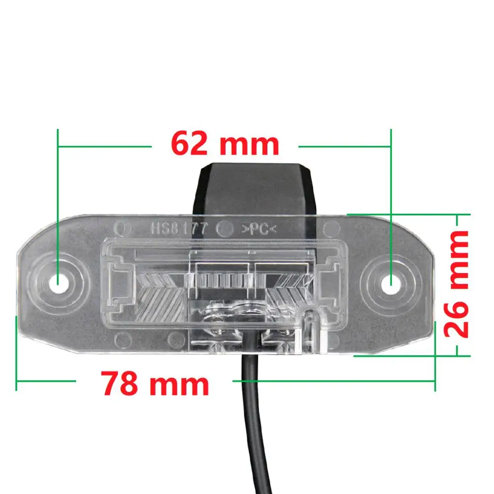HD 1280x720p Золотая камера заднего вида запасная траектория динамическая