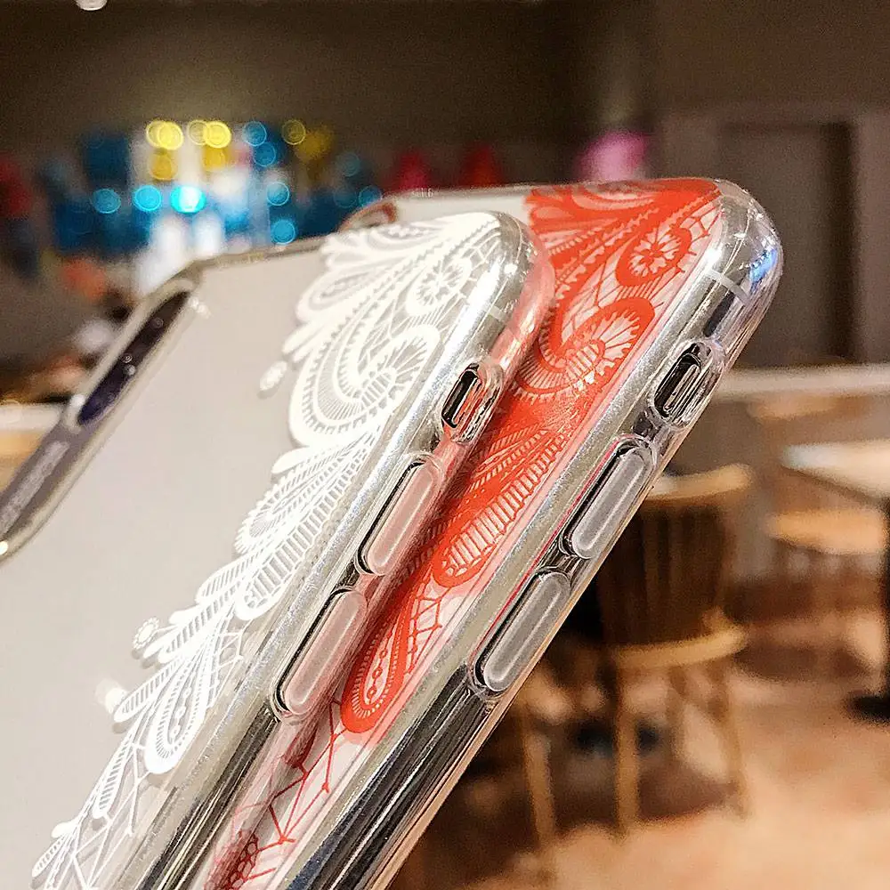 KISSCASE модная кружевная рамка для телефона чехол iPhone 7 X XS MAX XR мягкие чехлы из ТПУ 8 6