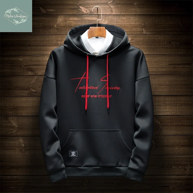 

Новинка осени 2021, Мужская одежда, худи в стиле хип-поп, мужской пуловер в Корейском стиле, шикарный спортивный костюм оверсайз для подростко...