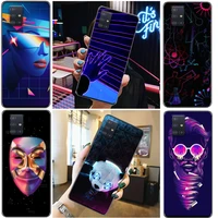 hand color painting phone case for samsung galaxy a51 a52 a71 a72 4g 5g for a51 hand color painting coque funda soft tpu