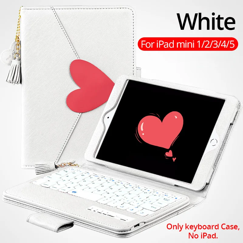 White For iPad Mini PZOZ чехол для Apple iPad Pro 9,7 10,5 дюймов Новинка iPad mini 5 4 3 Air 1 2 защитный чехол с Чехлы C клавиатурой Bluetooth - Цвет: White For iPad Mini