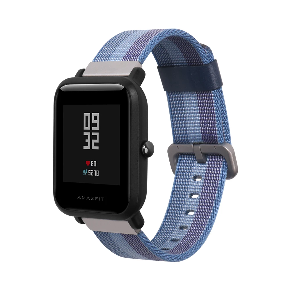 Цветной ремешок для смарт часов Amazfit нейлоновый браслет Huami Amazifit Bip Lite Splice