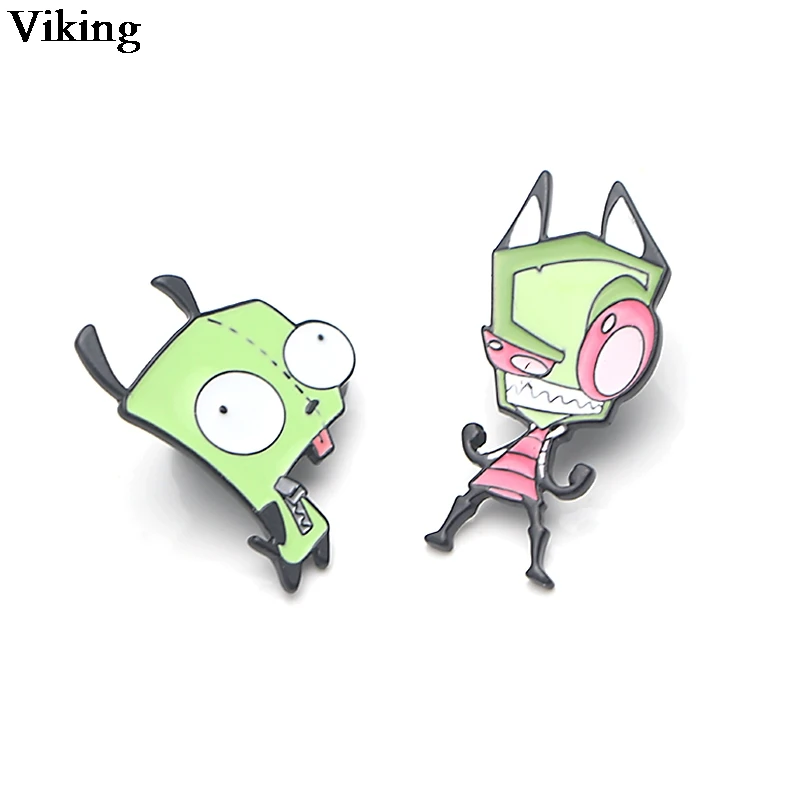 1 шт. забавные эмалевые Броши Инопланетянин булавка для лацкана инопланетянина