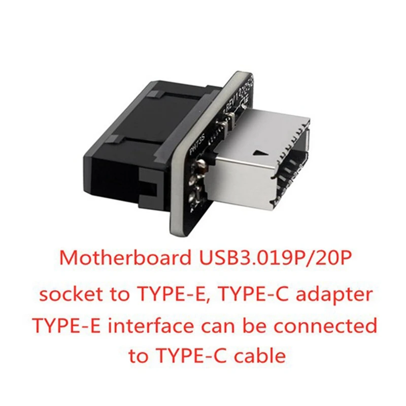 Retail Motherboard USB3.019P/20P to TYPE-E90 Degree Adapter Chassis Front TYPEC Plug in Port | Электроника