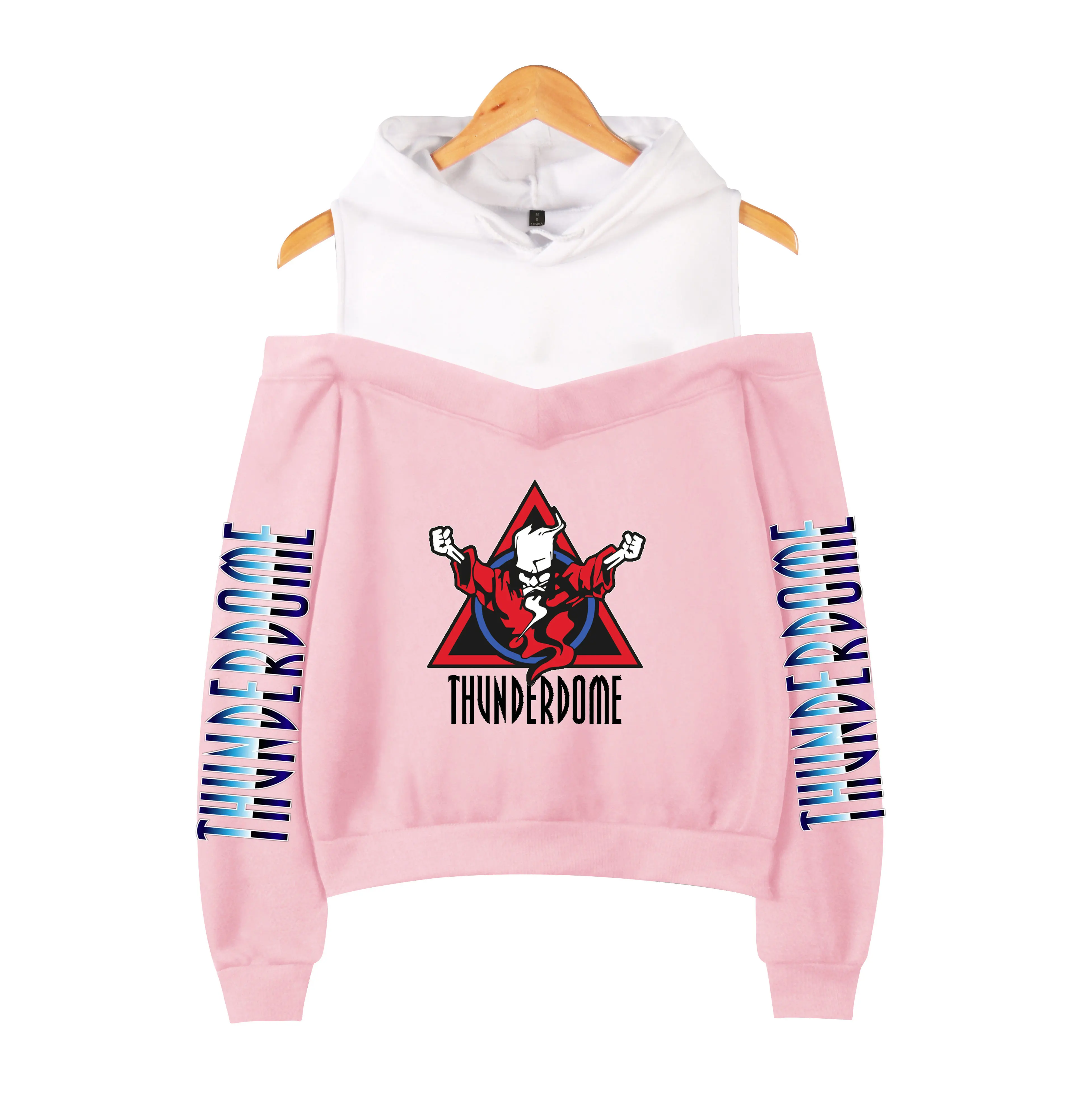

Thunderdome music Festival Sweatshirt Women Off-shoulder Hoodie Girls Exclusive Sexy Sweatshirt Felmale Clothes