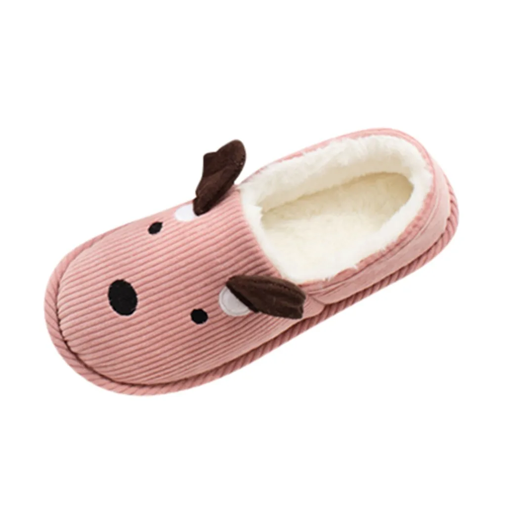 Purple women shoes Warm Winter Slippers Indoor Home slippers Mute Cute shoes woman Soft Plush Ball Women Interior warm pantoufle femme - Color: Purple