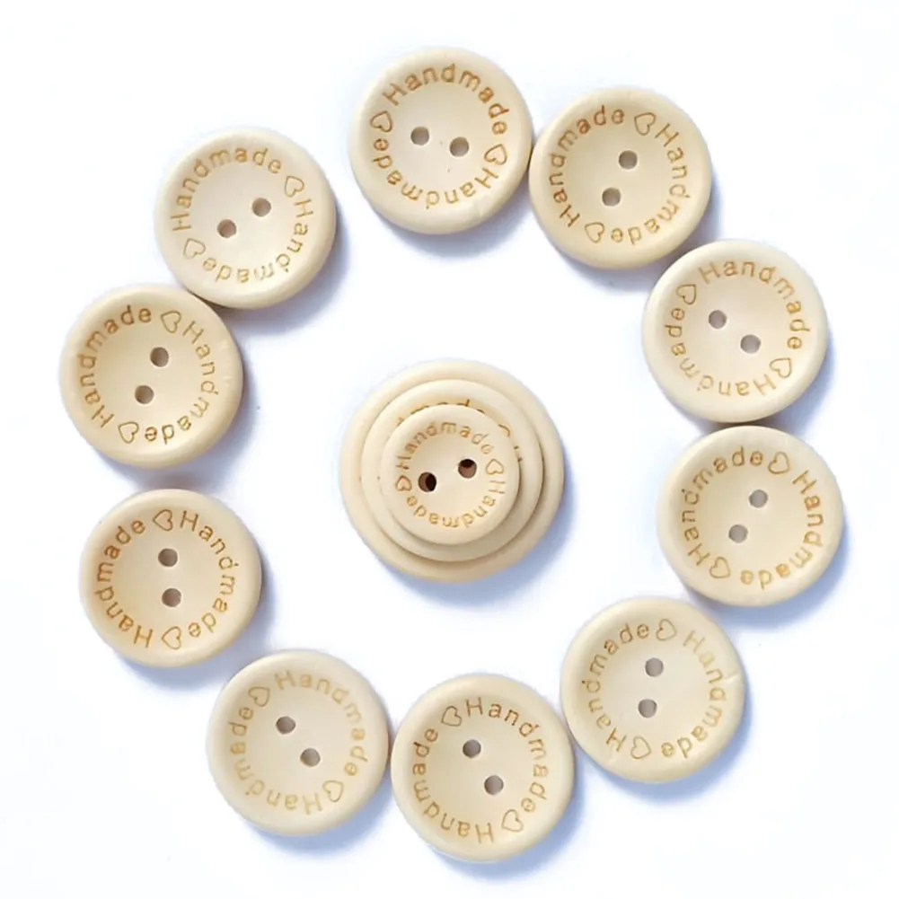 50 шт. новинка Лидер продаж оригинальные деревянные пуговицы из твердой древесины