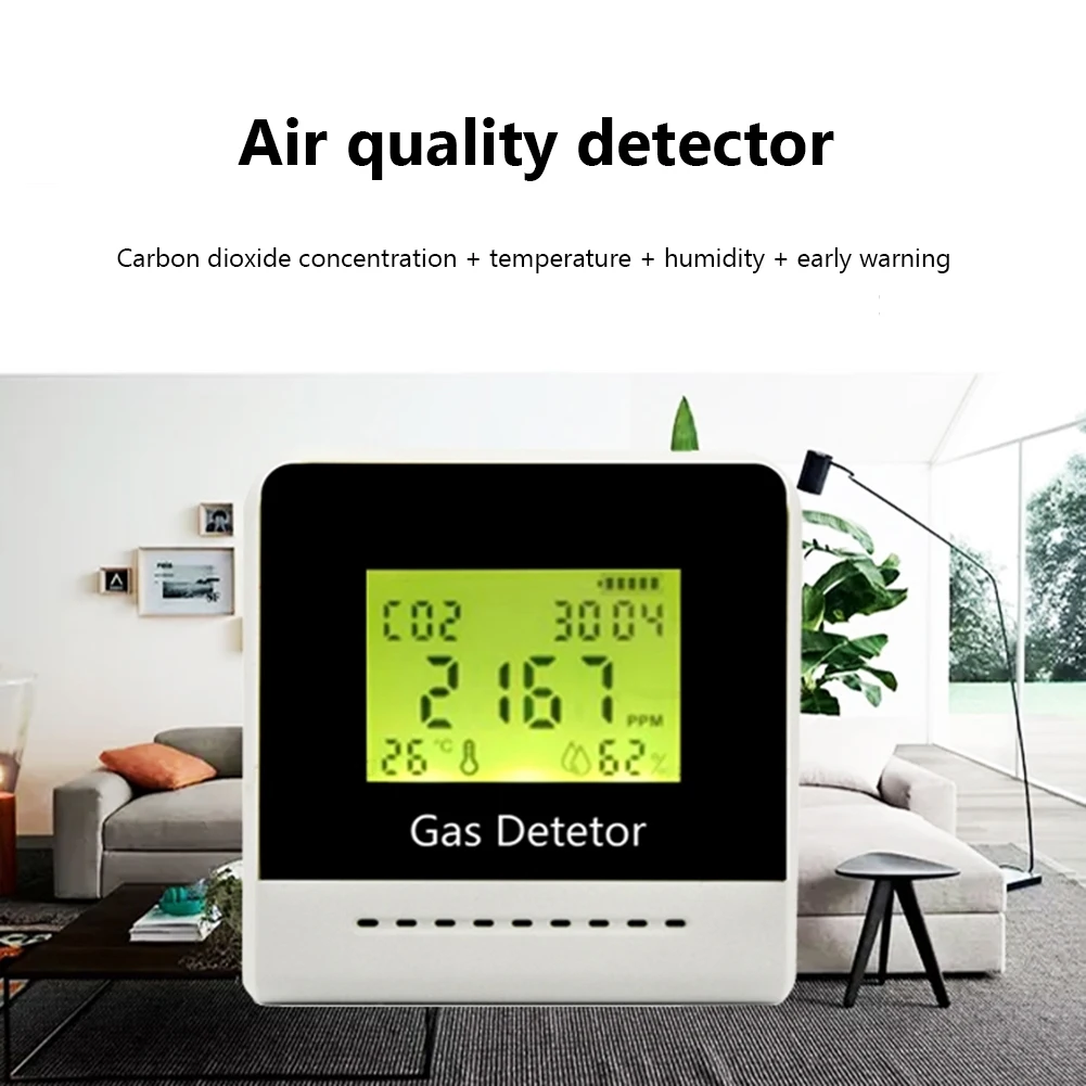 

Portable Digital Carbon Dioxide Detector LCD Display Multifunctional Air Analyzer Temperature Humidity Quality Monitor Tools