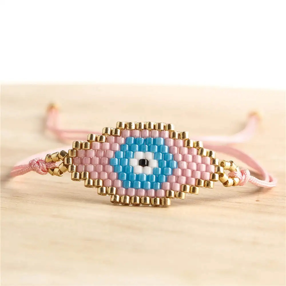 Shinus 10 шт./лот браслет evil eye бусины Miyuki Delica браслеты с кисточкой турецкий глаз Браслеты Mujer Bileklik DIY ручной работы