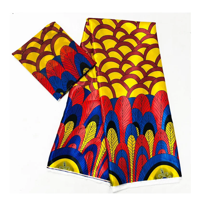 

New African fabric soft and comfortable silk fabric suitable for formal parties A22I11083