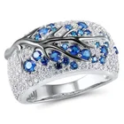 Кольцо ветка для женщин, классическое кольцо с разноцветными кристаллами циркона, уникальное Ювелирное Украшение в стиле панк для свадебной вечеринки