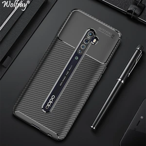 new carbon brushed case for oppo reno 2 z cover shockproof slim soft silicone cases for oppo reno 2 z cover oppo reno2 z free global shipping
