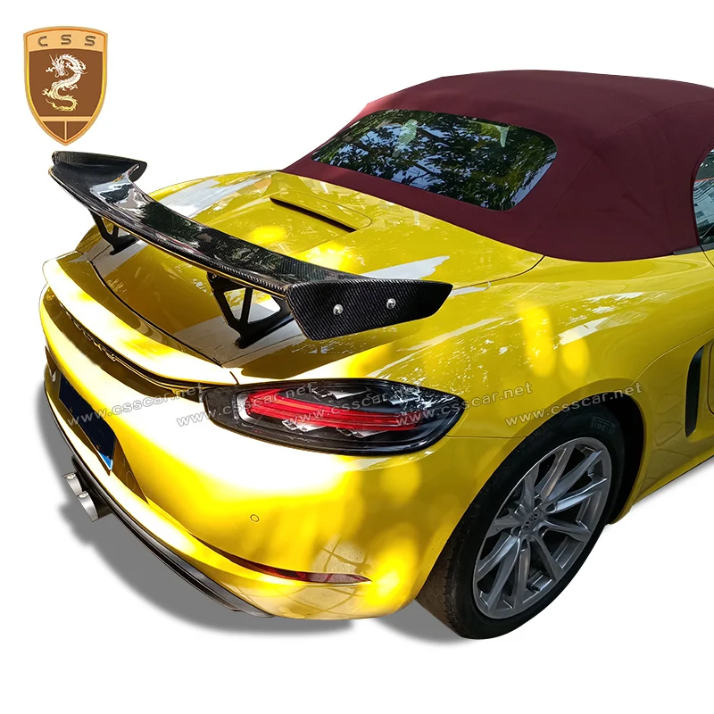 Задний спойлер из углеродного волокна для 17 Up Porsche 718 986 987 981 Cayman & Boxster GT4|Обвесы| |
