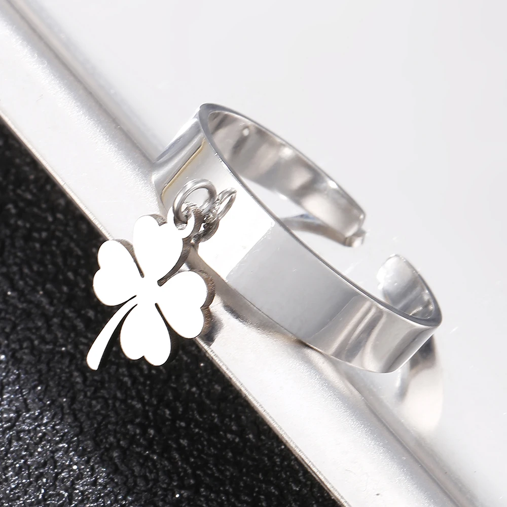 Кольца из нержавеющей стали для мужчин и женщин регулируемые открытые ювелирные