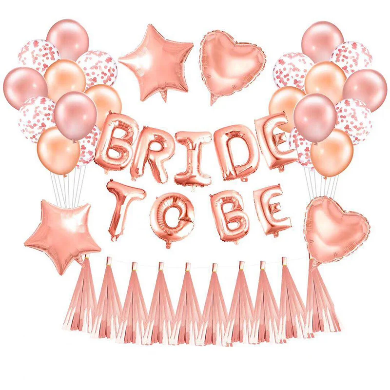 Великолепное свадебное украшение воздушный шар Роза Золотая Невеста быть