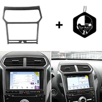 1pcsset for ford explorer 2013 2019 carbon fiber gps navigation panel frame cover trim car interior decorative accessories