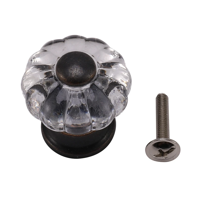 10Pcs Acrylic Pumpkin Cabinet Knobs Handles Pulls for Cabinets Cupboard Dresser Drawers Kitchen Furniture Or Kids Room Promot |