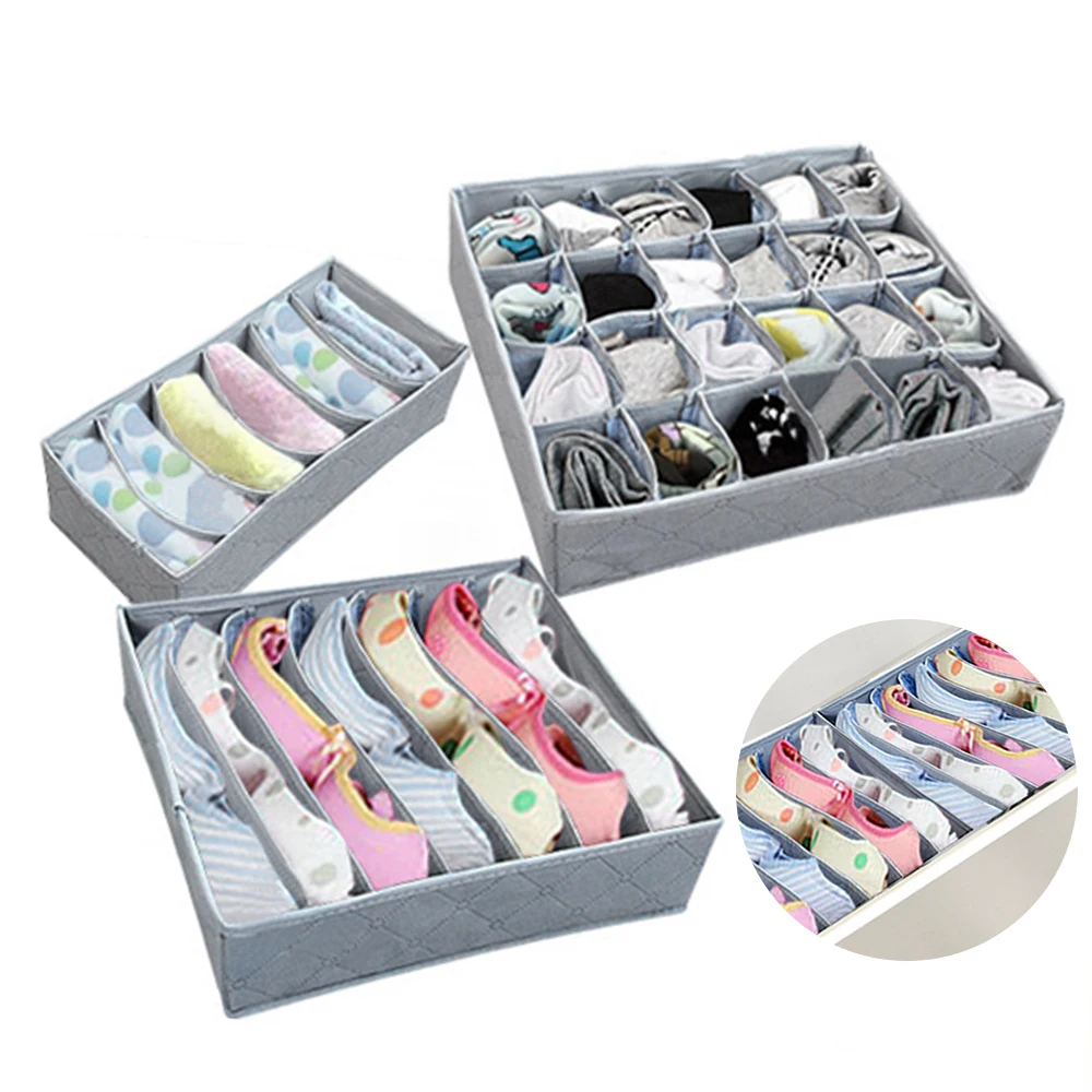 3 шт./компл. складные ящики органайзеры коробка для хранения чехол бюстгальтеров